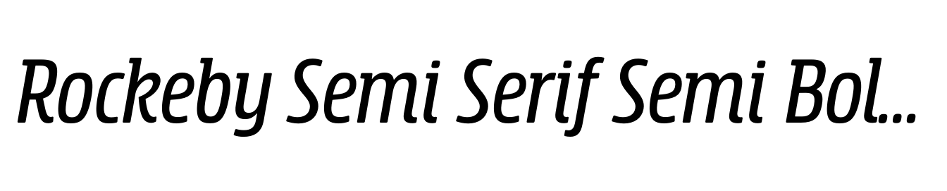Rockeby Semi Serif Semi Bold Italic